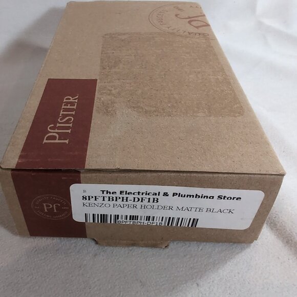 Pfister Kenzo Toilet Tissue Holder Matte Black BPH-DF Metal Paper BPH-DF1B NEW - Picture 4 of 10